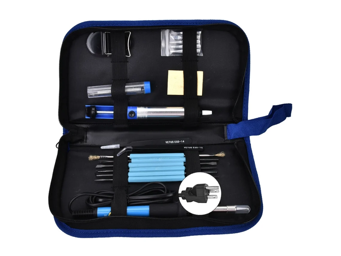 Plancha de Soldadura com Ajuste de Temperatura e Kit de Acessórios 19 Peças S/MARCA