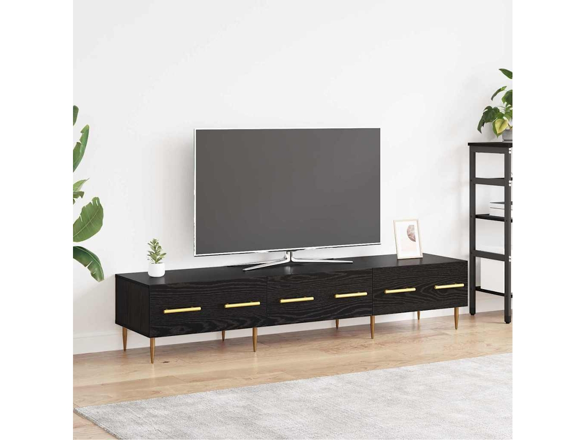 Vidaxl Gabinete Para Tv 150 X 36 X 30 Cm Carvalho Preto