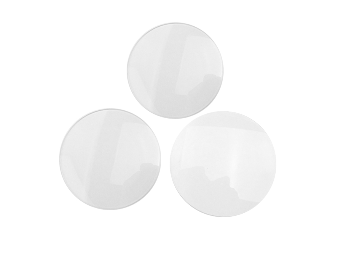 Vidro De Relógio Dome Simples 3 Peças Redondo Transparente 353640