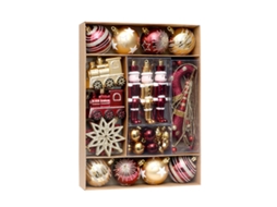 Conjunto de 50 Enfeites de Natal Bolas de Natal À Prova de Quebra Decoração Sazonal RNEMITERY