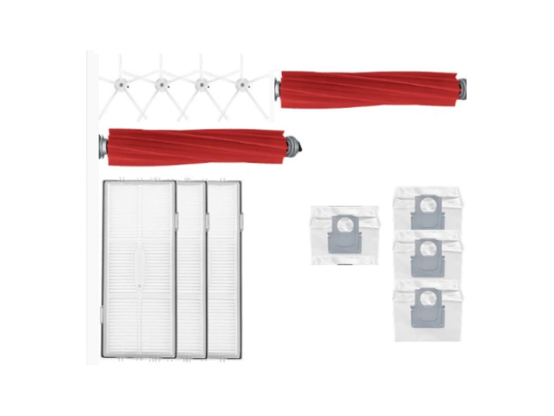 Acessórios de Aspirador Adequado para s7 maxv ultra/t8plus principal branco pentagonal pano de pano descartável filtro saco de pó