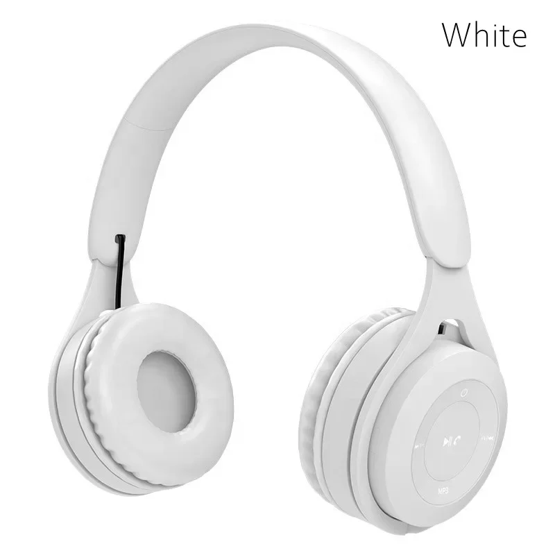 Fone de Ouvido Sem Fio Bluetooth Estéreo Dobrável para Jogos em Formato de Capacete MDUG (branco)