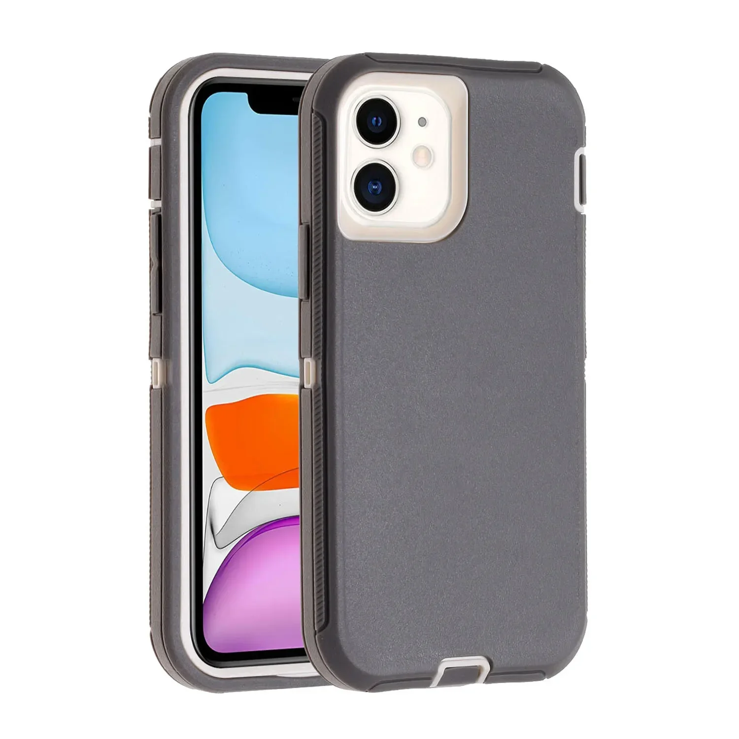 (cinza, Iphone 14 Plus) Capa Protetora 3 Em 1 Resistente A Impactos, Robusta E Durável, À Prova De Quedas.