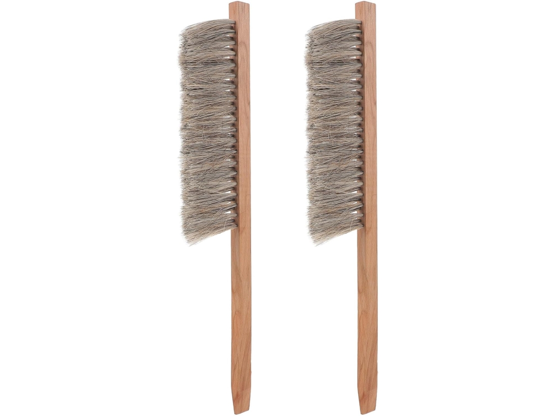 Kit de 2 Escovas de Madeira Inoomp para Colmeias com Cabo, Escova de Limpeza Macia Paraapicultura, Escova para Cuidados CHABERLU