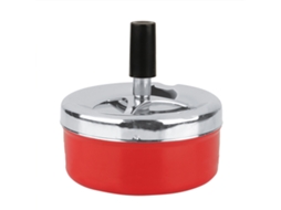 Ashtray De Metal Redondo Para Interior E Exterior, Aprieta E Baja, Ideal Para Fumar