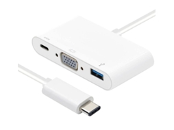 G-Pk-Usb113 :Adaptador Micro Usb-C / Vga+ Usb-A + Micro Usb-C 3.0 Prok