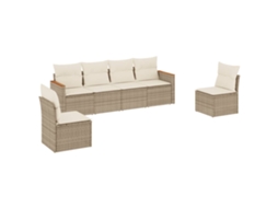 Garden Sofa Set, Garden Sofa Sets Vidaxl Bege Rattan / Vime (n/a)
