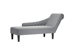 Vidaxl Chaise Lounge C/ Almofada/apoio De Braços Direito Tecido