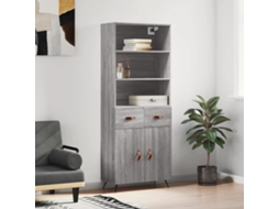 Armario alto 69,5x34x180 cm Derivados de madera Gris Sonoma