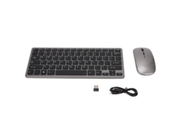 Combo de Teclado Y Ratón Inalámbricos Recargables de 2,4 Ghz Con Dpi Ajustable Y Diseño Ergonómico para Ordenadores.
