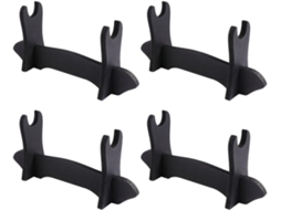 Suporte De Exibição Fácil Transportar, Design Elegante Em Madeira Preta, Conjunto De 4 Peças Para Fãs, Ideal Para