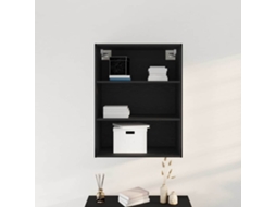 Vidaxl Armário De Parede Suspenso Carvalho Preto 69,5 X 32,5 X 90 Cm
