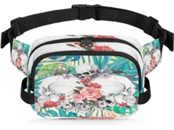 Pochete para Mulheres 22 8 X 6 3 X 15 5 Cm Design Diy Pa Estampa de Caveira Impermeável de Alta Qualidade S/MARCA