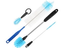 Conjunto de Escovas Portáteis para Limpeza de Mamadeiras com Cabo Longo, Escova para Canudos e Escova para Copos. SFUSHOS