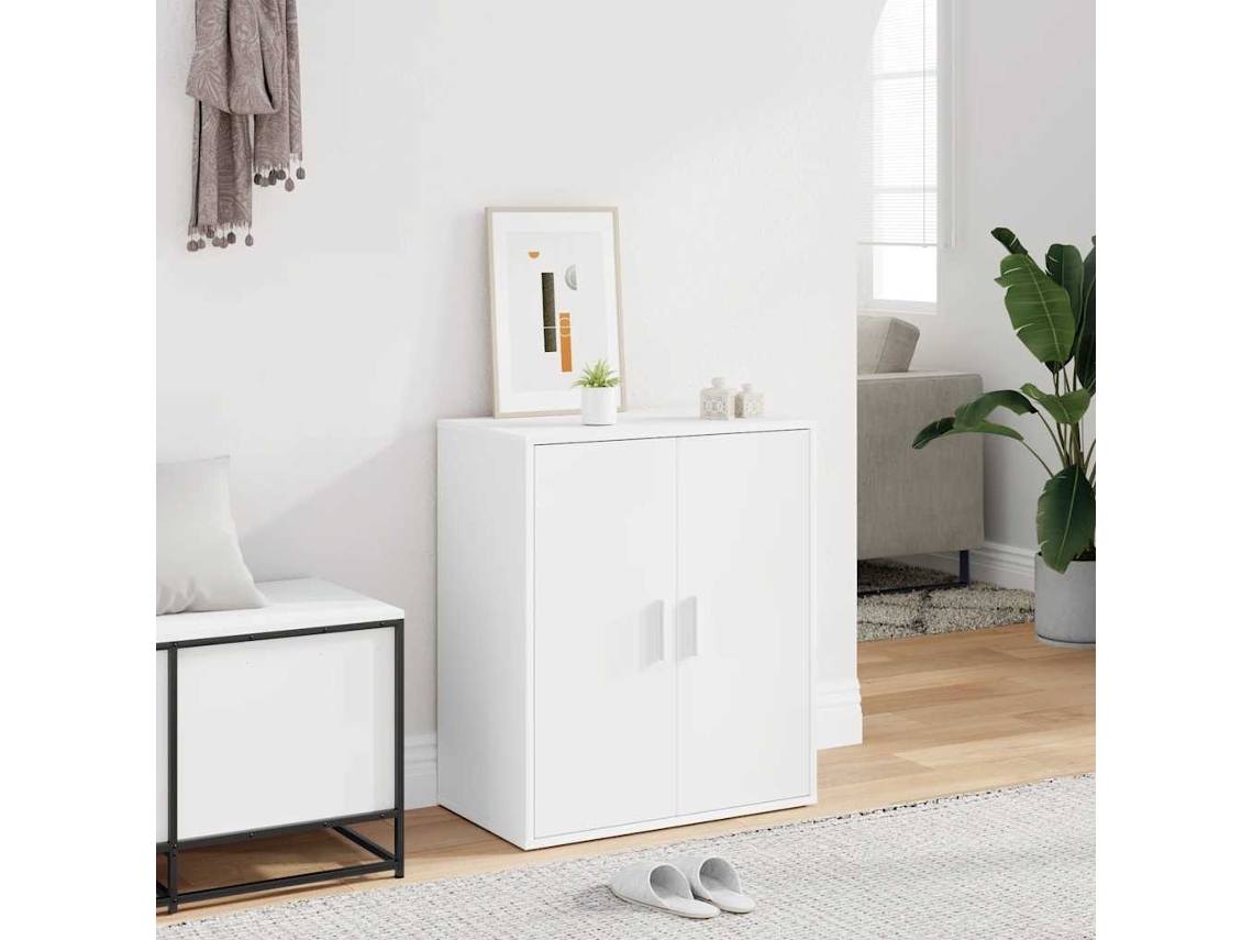 Vidaxl Armário Para Sapatos 60x35x70 Cm Derivados De Madeira Branco