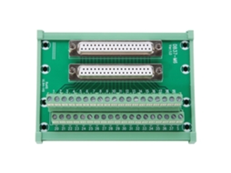 Awts módulo de Interfaz Db37 m6 com Bloco Terminal, Montagem em Rail Din, Placa Conector de Duas Fêmeas