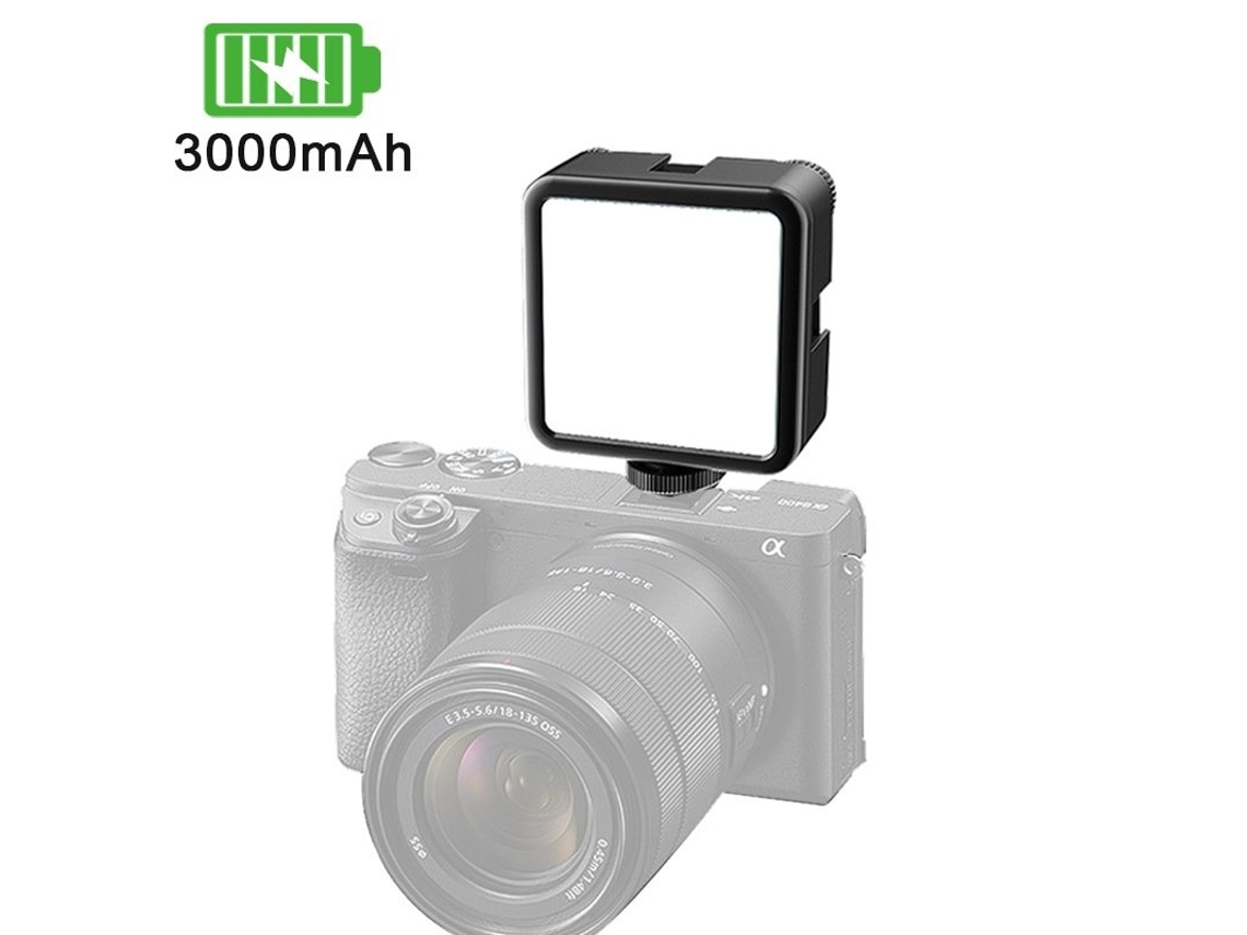 Luz de Preenchimento Modo de Carga Usb Mini Led Selfie Luz de Preenchimento Regulável Frio Quente para Câmera de Telefone Vídeo Preto Ao Vivo