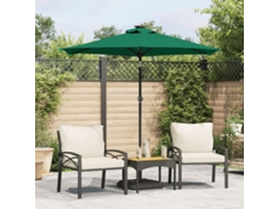 Vidaxl Guarda-sol De Jardim Com Poste De Aço 225x225x212 Cm Verde