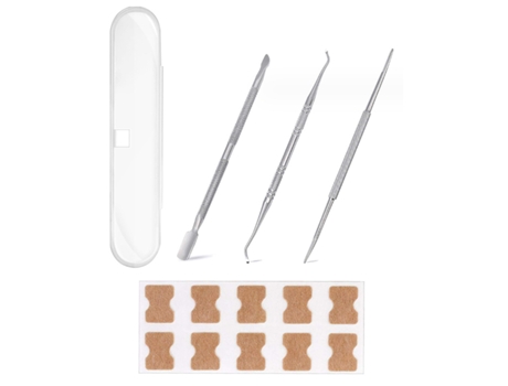 Conjunto de Ferramentas para Correção de Unhas com 1 Adesivo para Correção de Unhas 1 Ferramenta para Remoção de Cutículas 2 Peças em Embalagem De