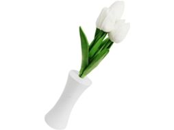 Luminária De Mesa Decorativa Ciieeo Pequena Em Formato Tulipa, Feita De Material Durável, Com Luz Branca Quente Compacta