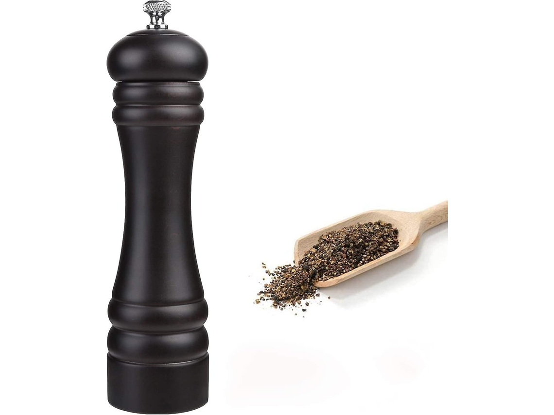 Moedor De Pimenta 8 Polegadas Preto Moedor De Madeira De Precisão Aquaforge