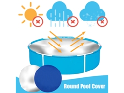 Capota De Piscina Redonda 12ft Exterior Impermeável Anti Vento