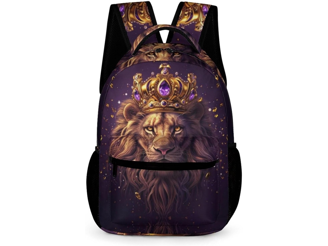 Mochila Escolar Leão, Do Rei Dos Animais, Para Meninas/meninos 4º Ano, De Lazer E Viagem, Leve