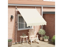 Vidaxl Toldo Retrátil Manual 200 Cm Creme