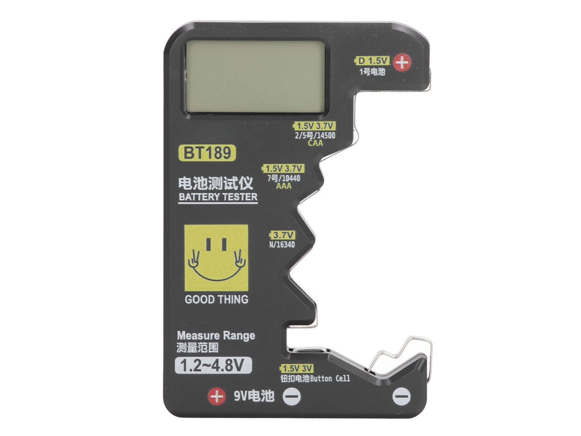 Testador de Bateria Digital com Tela Lcd Grande Detector Universal de Capacidade para Pilhas N D C Aa Aaa Botão 9v