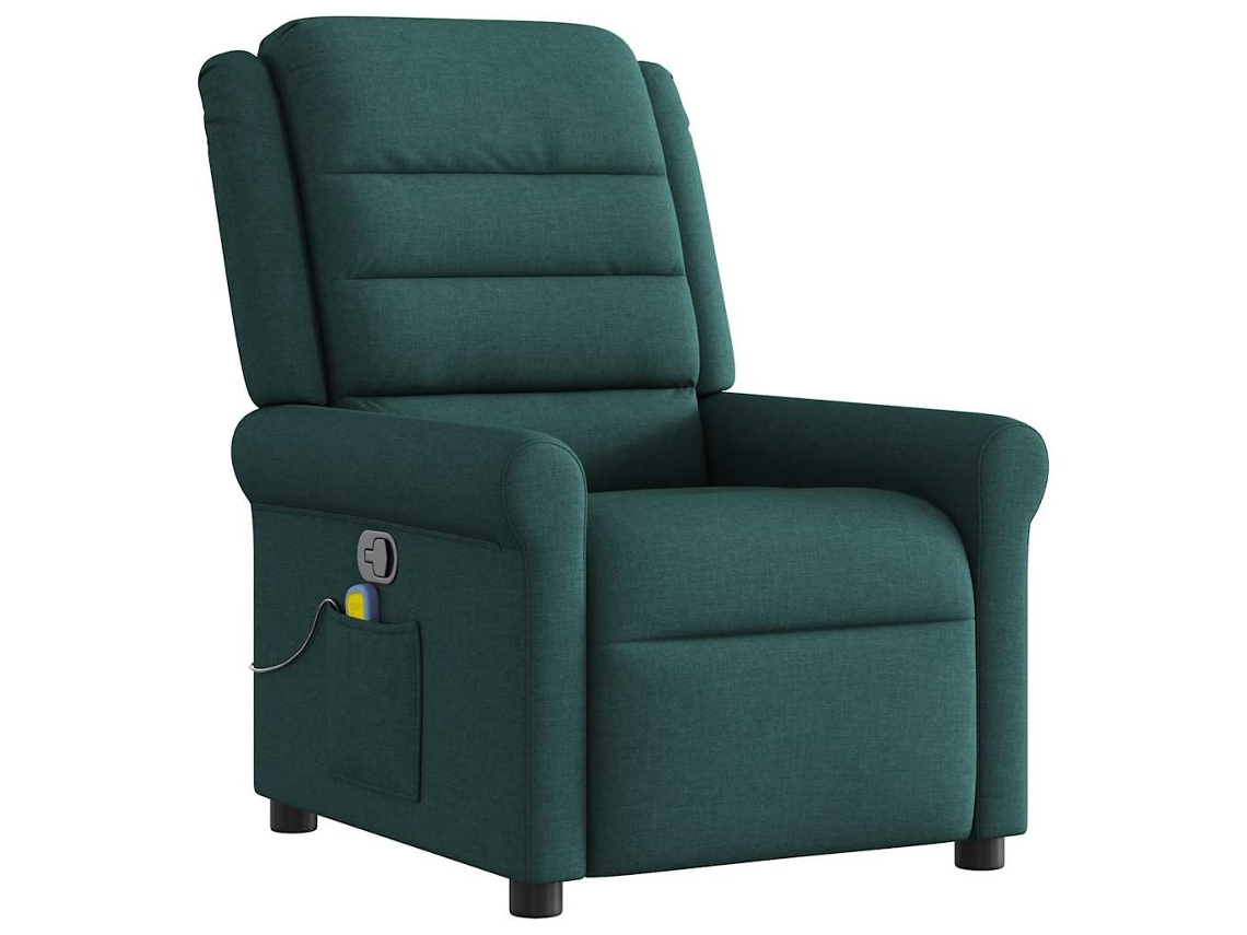 Massage Recliner Chair, Massage Recliner Chairs Vidaxl Verde Tecido