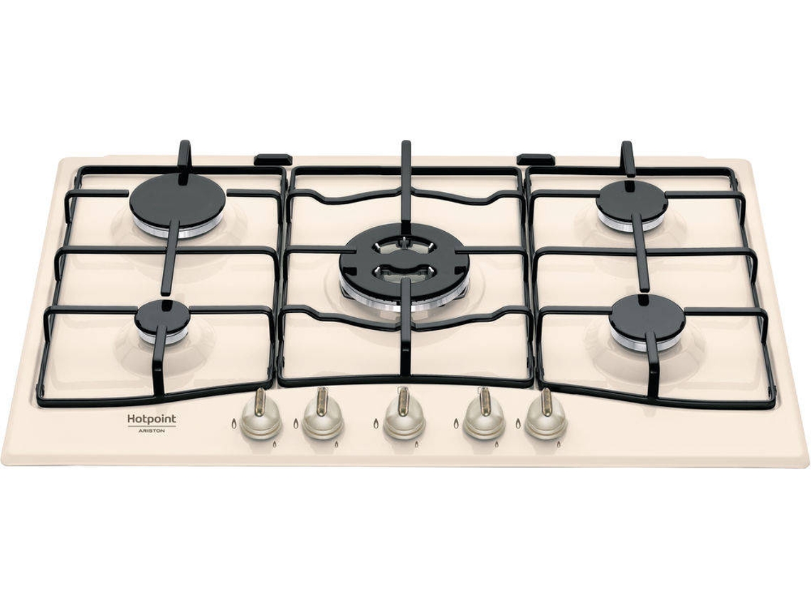 Placa de Gás HOTPOINT PCN 750 T (OW) R /HA (Gás Butano-Propano - 75 cm - Preto)