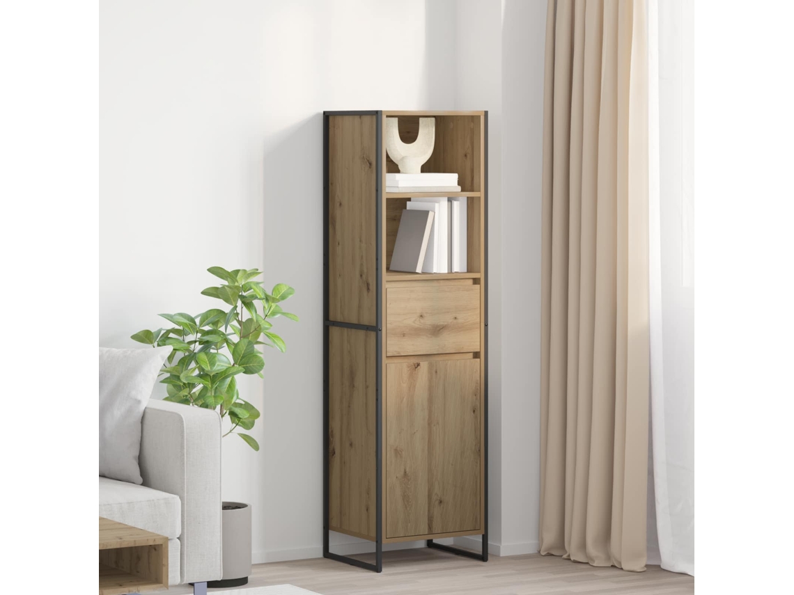 Vidaxl Gabinete De Livros Carvalho Artesanal 43 X 36 X 150.5 Cm