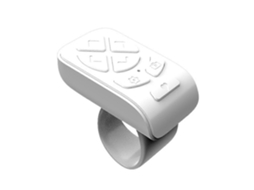 Controle Remoto Bluetooth Sem Fio Branco, Controle Remoto De Ponta De Dedo, Anel Giratório Para Virar Páginas, Para Celulares, Tablets E Câmeras.
