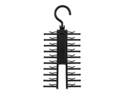 Cabide ajustável em X para gravatas, cintos, escarfas, com 360° rotação e clamps antiderrapantes, 20 unidades S/MARCA