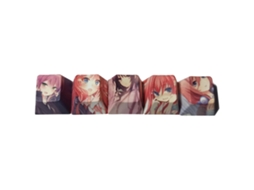 5pcs Cartoon Anime Girl Pbt Sublimação Keycap Oem R4 Para Teclado Mecânico