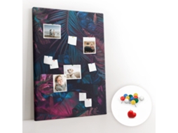 Painel De Cortiça Para Parede Folhas Tropicais Para O Escritório Espelharte (100x140 Cm)