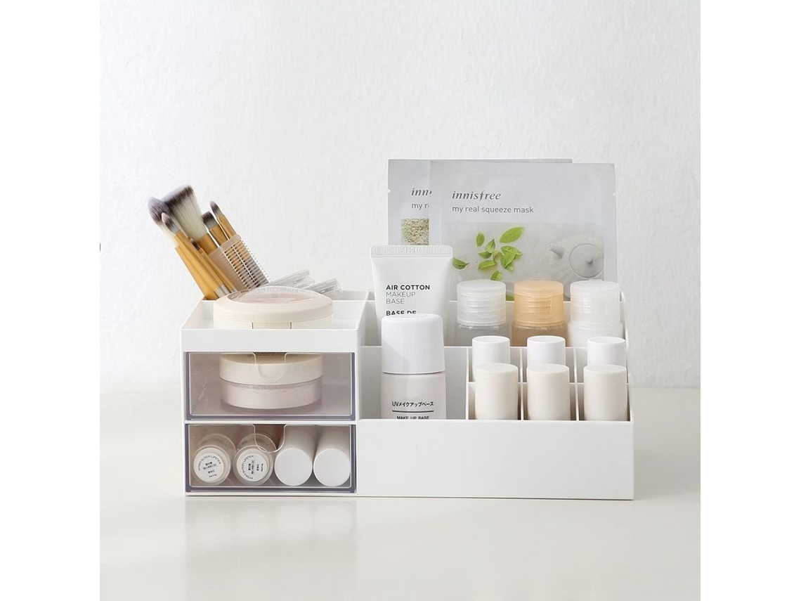 Organizador De Maquiagem Com Gavetas E Compartimentos Pequenos, Estojo Para Batons E Pinceis De Maquiagem