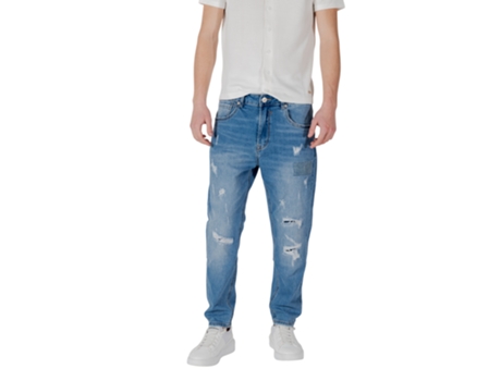 Jeans De Homem Gianni Lupo Mike Carrot Fit Laranja (46)