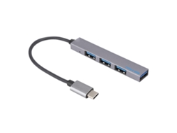 Raum-adaptador Hub Usb Tipo C Para Usb2.0 Com 4 Portas E Função Otg Em Cinza