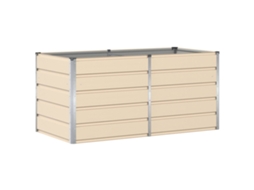 Conjunto 1 Vaso De Jardim Vidaxl Branco Aço (160 X 80 X 75 Cm)