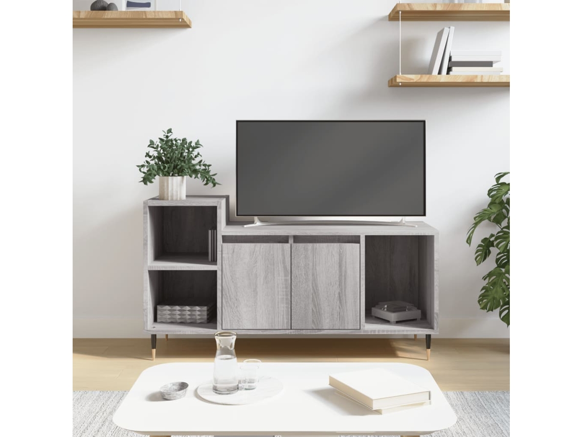 Vidaxl Móvel De Tv 100x35x55 Cm Derivados De Madeira Cinzento Sonoma