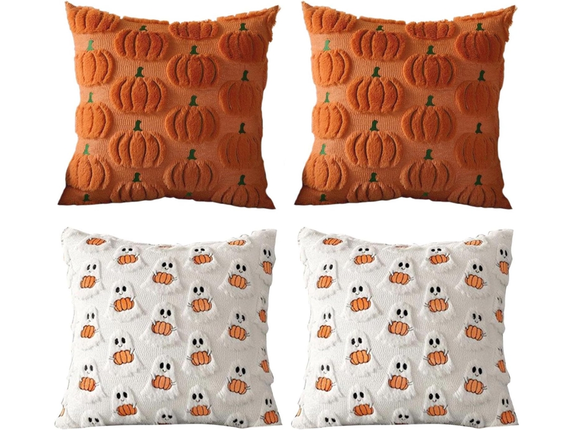 Capas de Almofada Halloween Capa Abóbora Assustadora, Outono Assombrada, Conjunto Sofá Duas Peças, CHABERLU