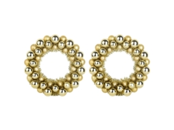 Conjunto 2 Decoração Sazonal Vidaxl Dourado Plástico (33 X 33 X 7 Cm)