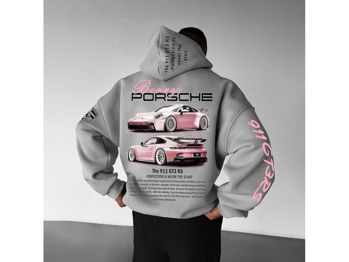 2026 sudadera com Capuz Porsche 911, para Entusiastas de Carros, Oversized Unisex de Alta Qualidade, Presente Único