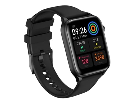 Riversong Relógio digital Ecrã tátil de 2,1 com monitorização completa de chamadas e saúde Preto