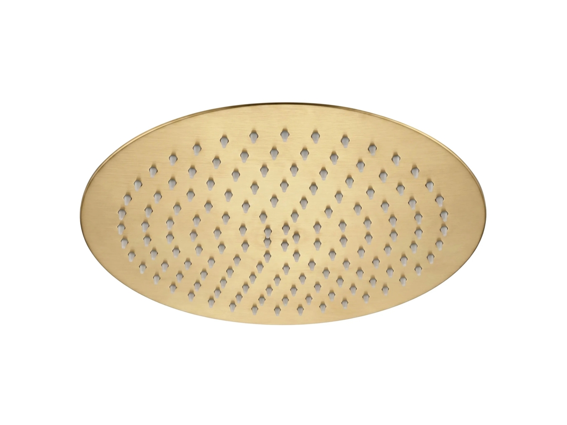 Chuveiro Redondo Rea Js-p014bg 30cm Brush Gold