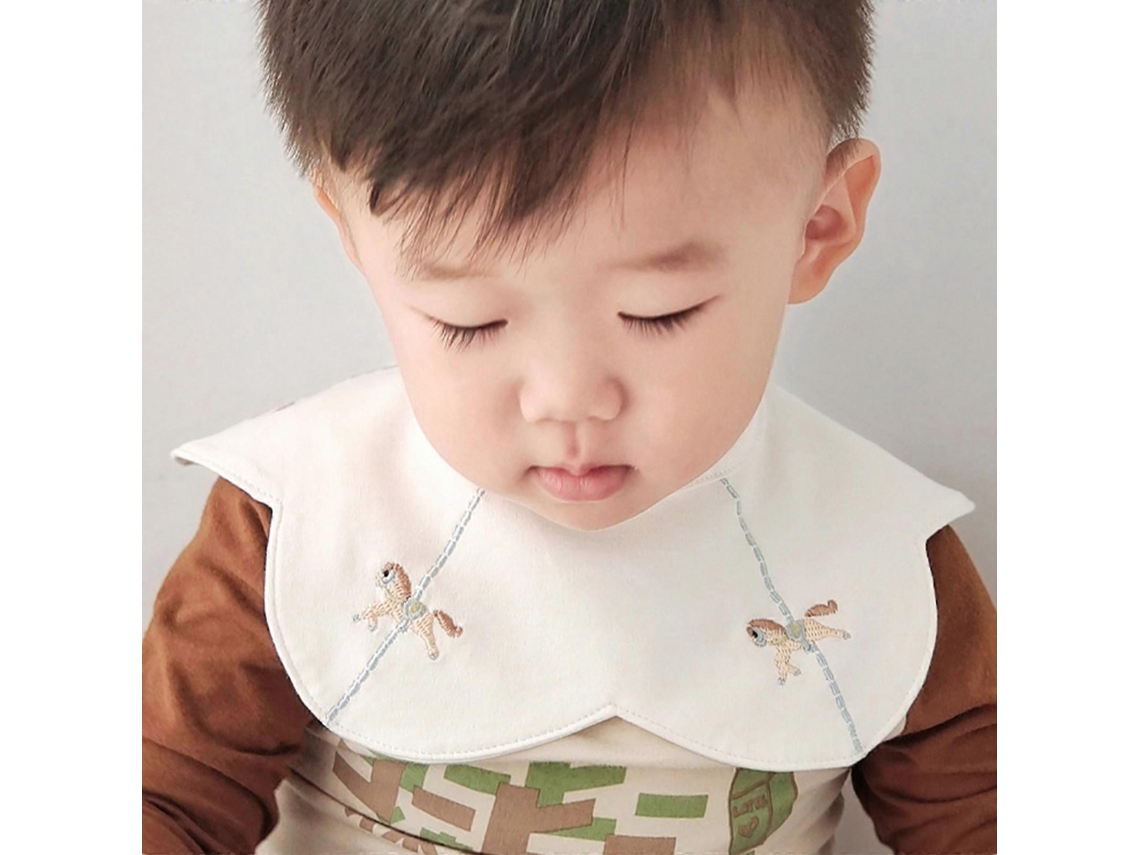 Conjunto De 3 Babadores Bordados Impermeáveis ​​para Bebê, Macios E De Secagem Rápida, Babadores Confortáveis ​​de Algodão Para Recém-nascidos, B