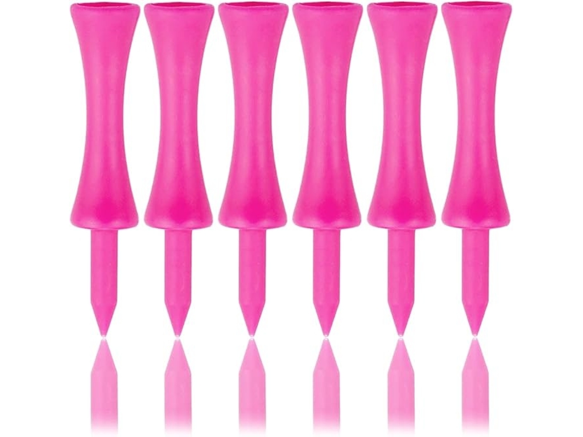 Lurelia Acessório Golfe Tacos De Golfe De Plástico Rosa (pacote Com 50, 57 Mm)