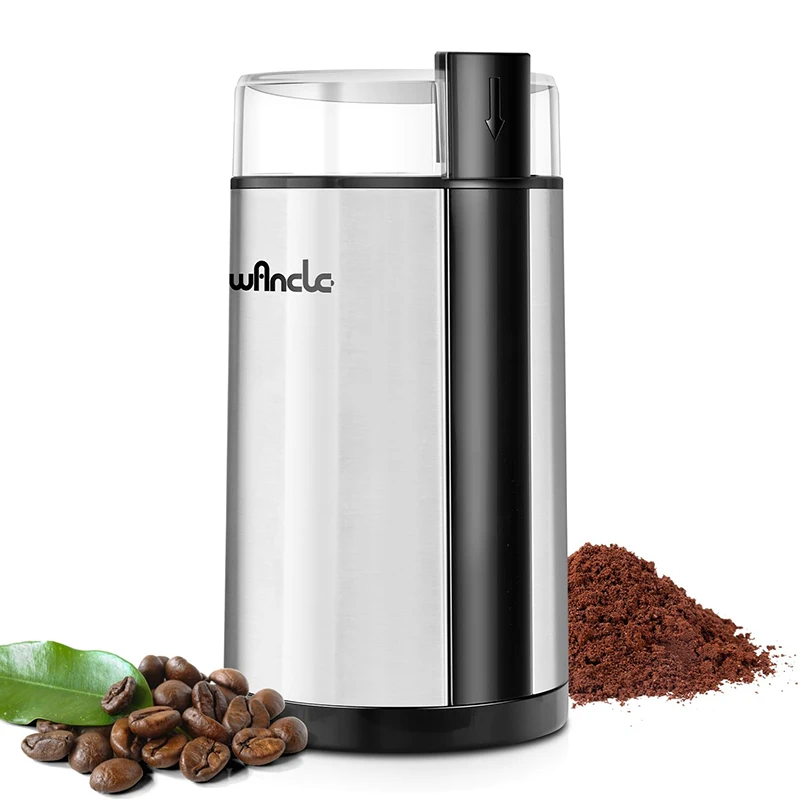 Moedor De Café Elétrico (padrão Europeu 220v), Moedor De Grãos De Café Em Aço Inoxidável, Multifuncional 200w