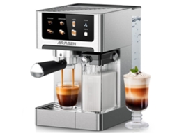 Máquina De Café Expresso Airmsen 3 Em 1 20 Bar Latte, Cappuccino, Dupla Caldeira Inox, Reservatório 1,8l, Espumador De Leite